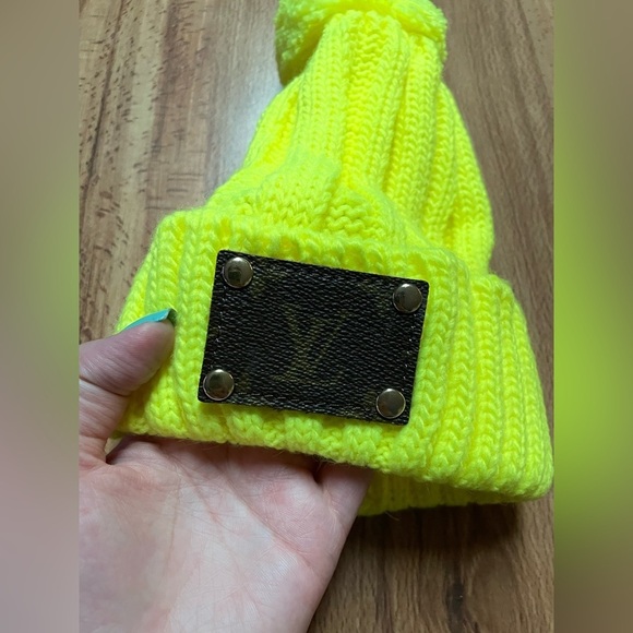 Re-purposed Lv Neon Yellow beanie main image 5